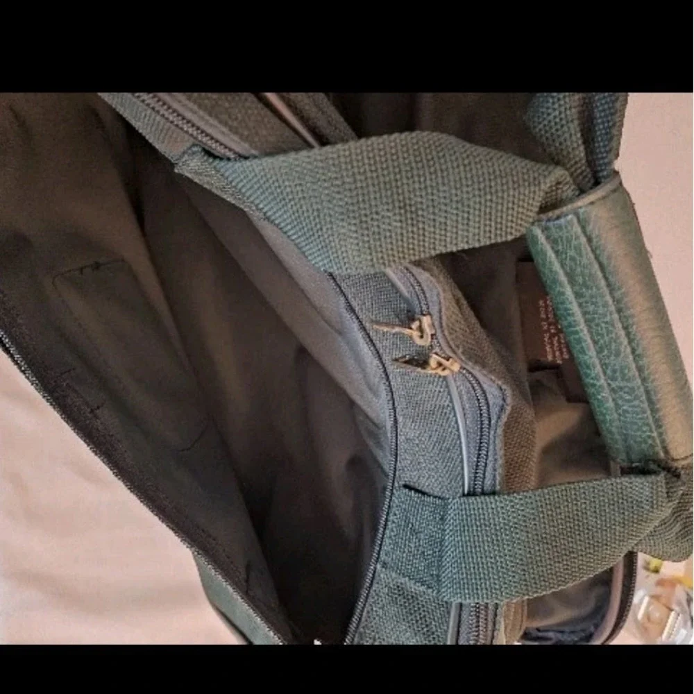 Samsonite Expandable Laptop Briefcase Carry On‎ Green Messenger Shoulder Bag EUC